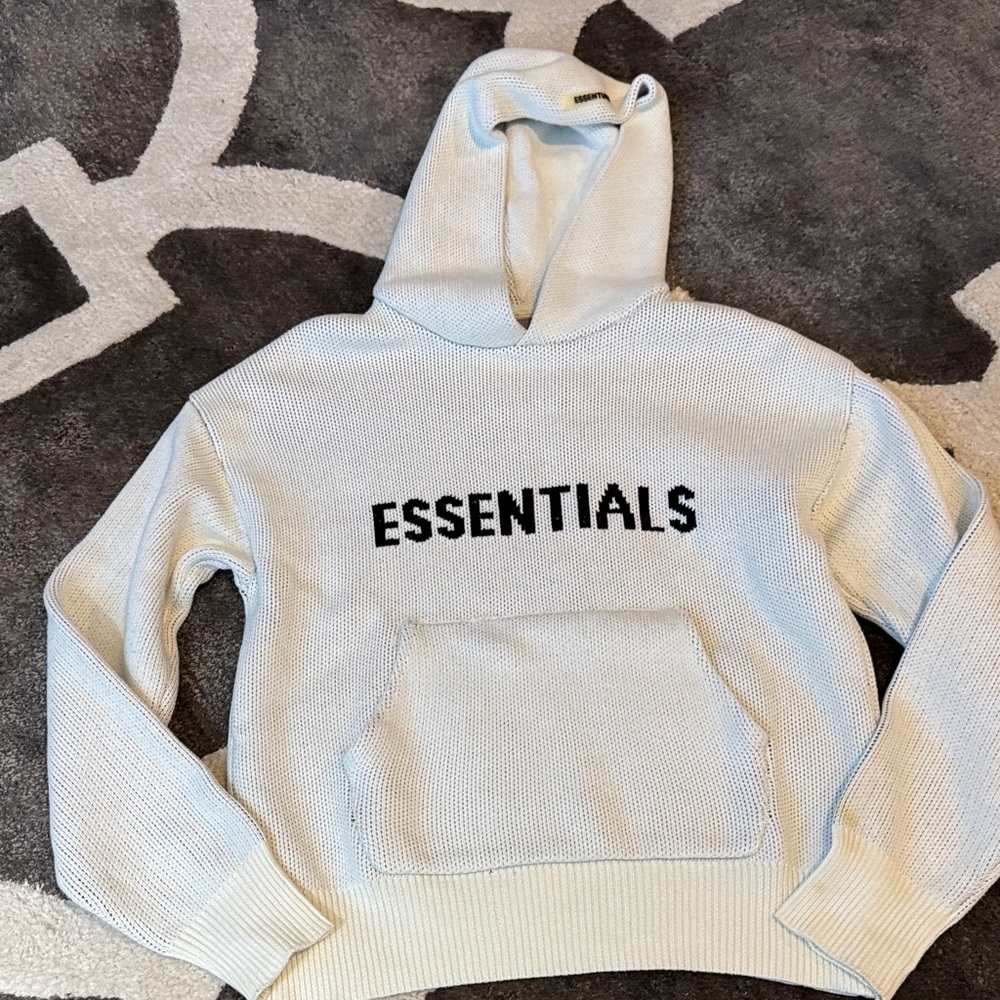 Fear of God Essentials Cream Knit Sweater